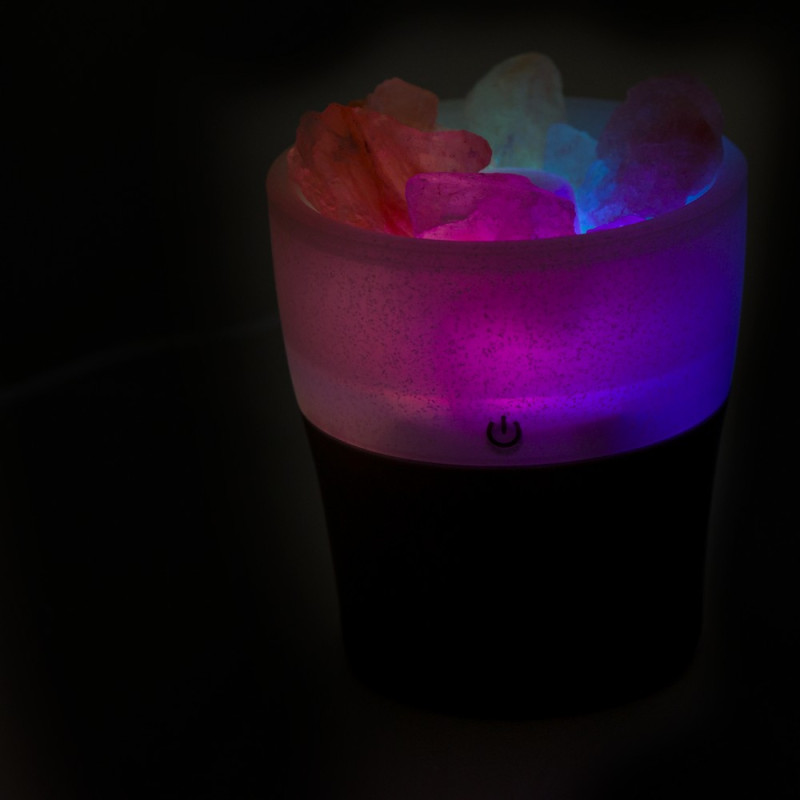 Nawilżacz powietrza zmieniające kolor podświetlenie kamienie z soli himalajskiej
