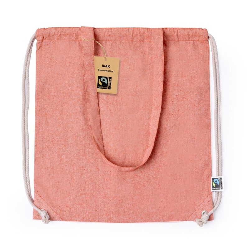 Worek ze sznurkiem z bawełny z recyklingu torba na zakupy