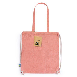 Worek ze sznurkiem z bawełny z recyklingu torba na zakupy